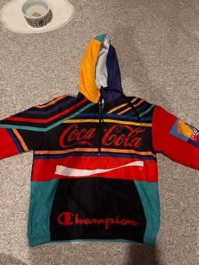 Coca-Cola x Champion Kids Colorblock Windbreaker Jacket - Multicolor